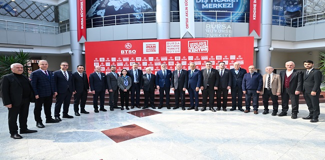 Bursa Büyükşehir Belediye Başkanı Mustafa Bozbey BTSOyu Ziyaret Etti